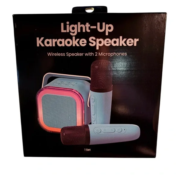 Mini Karaoke Speaker with Wireless Microphones - Picture 1 of 2